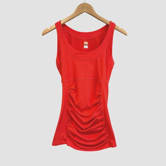 LUCY Power Supplex Nylon Blend Salmon Gathered Front Pullover Workout Tank Small - Picture 6 of 6